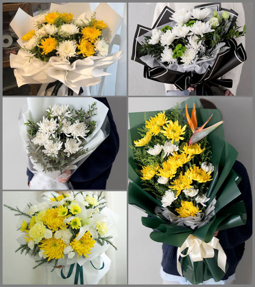 江苏镇江扬中市白事花束代送